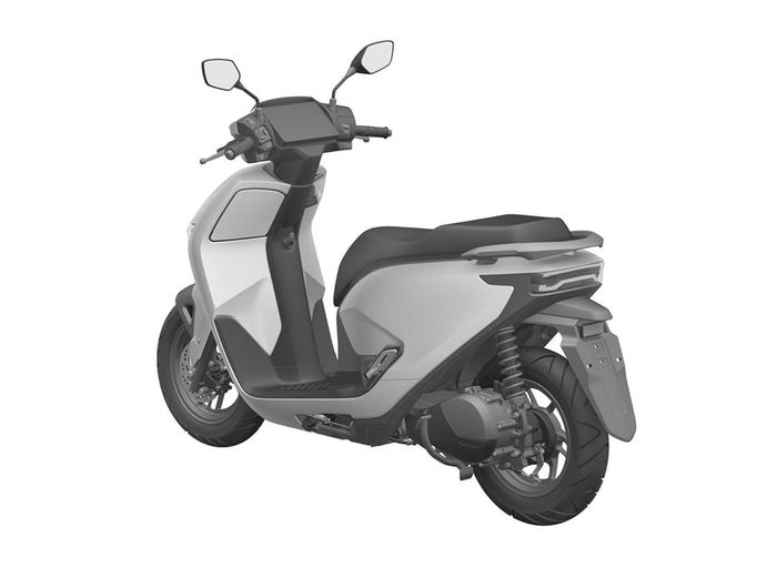 Honda SC e: versi massal menggunakan dinamo side drive, bukan hub seperti EM1 e: