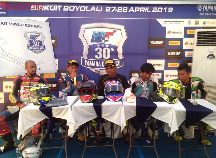 Press conference dengan pembalap kelas ex-rider YCR Boyolali 2019