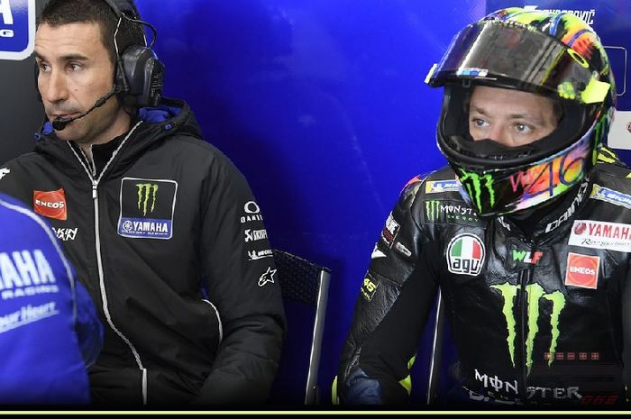 Kesan pertama Valentino Rossi kerja sama dengan crew chie f barunya, David Munoz di Tes MotoGP Valencia, Selasa (19/11/2019)