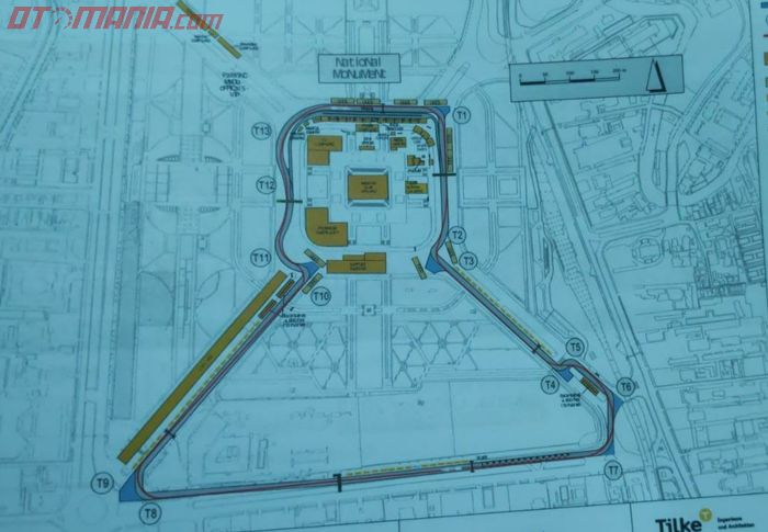 Bocoran layout sirkuit Monas untuk balapan Formula E ePrix Jakarta yang harus pindah lokasi