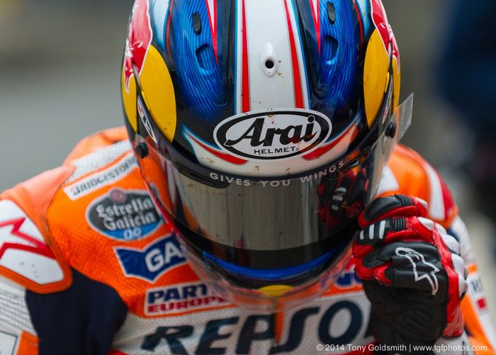 Helm Arai milik Dani Pedrosa