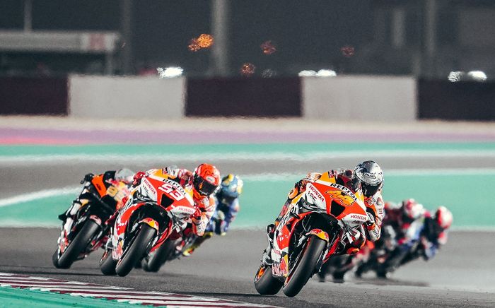 Pol Espargaro dan Marquez sempat bersaing memperebutkan posisi terdepan di MotoGP Qatar 2022
