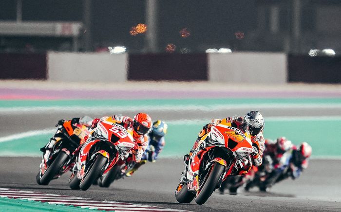 Pol Espargaro dan Marquez sempat bersaing memperebutkan posisi terdepan di MotoGP Qatar 2022