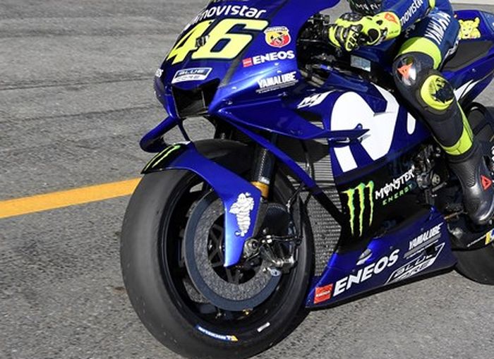 Valentino Rossi pada tes di Brno, Ceko