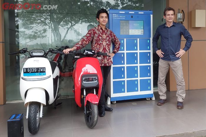 Ilustrasi mesin swap station Oyika Indonesia.