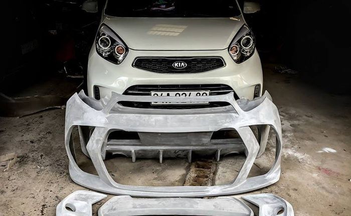 Tampilan depan modifikasi KIA Morning