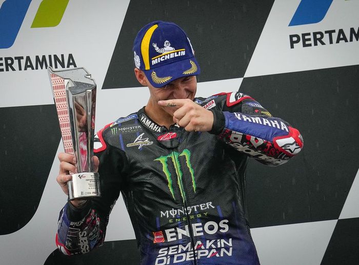 Fabio Quartararo mengaku heran bisa podium di MotoGP Indonesia 2022 