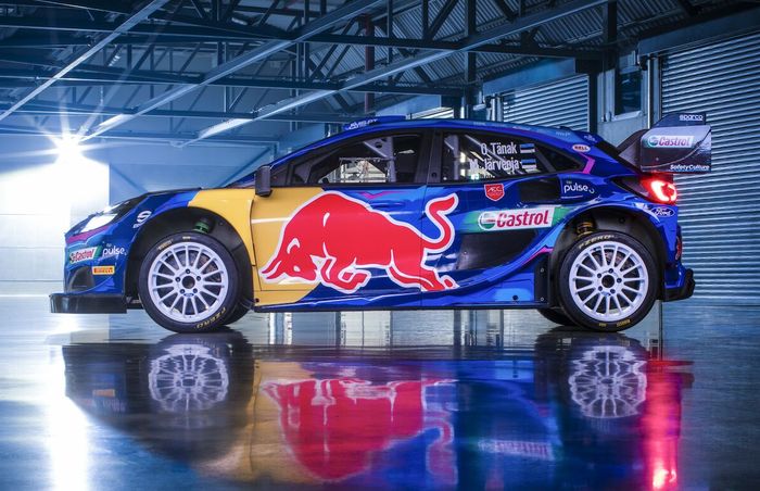 Ford Puma Rally1 menjadi andalan juara dunia reli 2019 Ott Tanak dari tim M-Sport Ford di WRC 2023