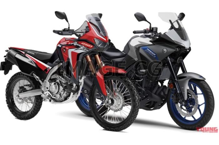 Perkiraan desain Honda Africa Twin 250 dan Yamaha MT-03 Tracer 300