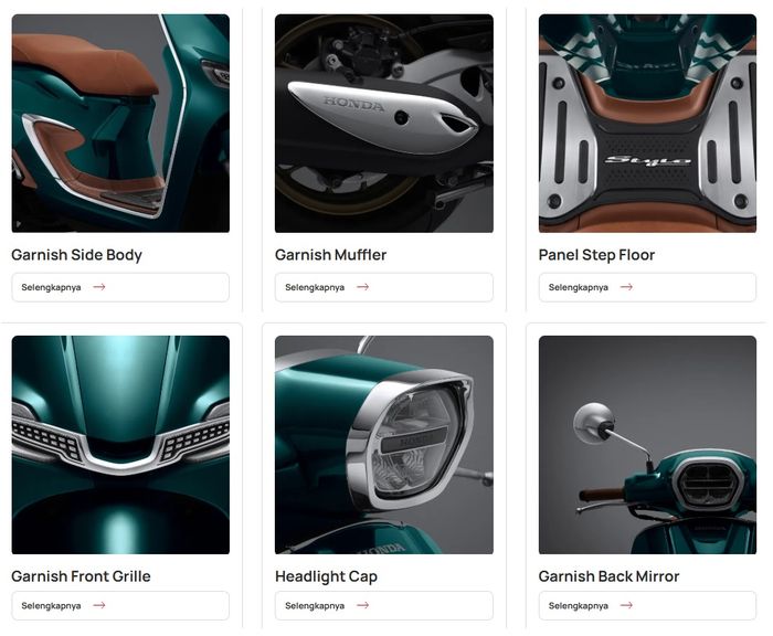 6 item aksesori Honda Stylo 160