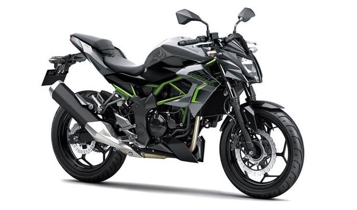 Salah satu warna  Z250SL di Thailand punya rangka yang dicat hijau Khaw Kawasaki