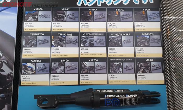Daftar motor Yamaha yang tersedia aksesori Performance Damper 