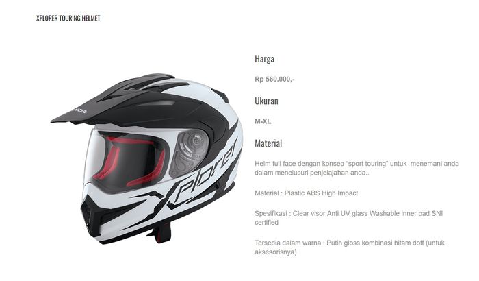 Helm apparel resmi dari Honda dijual seharga Rp 560.000