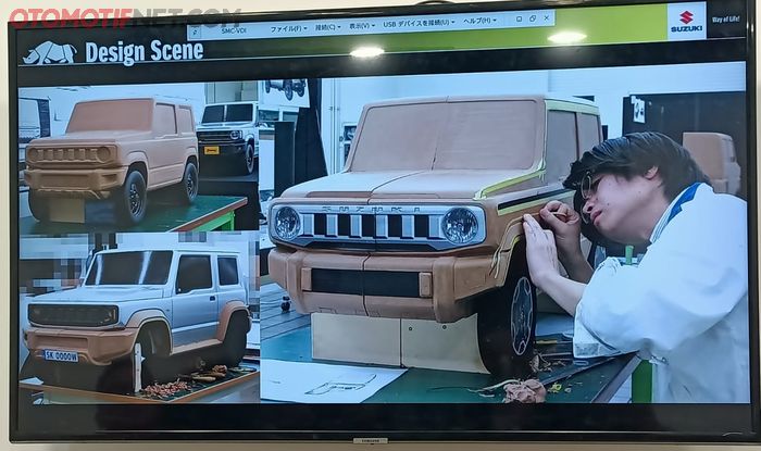 Dari tahan desain 3D dilanjutkan dengan membuat eksterior Suzuki Jimny dari tanah liat