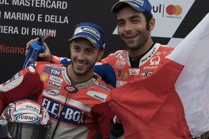 Danilo Petrucci dan Andrea Dovizioso resmi berduet di tim Ducati pabrikan mulai musim depan