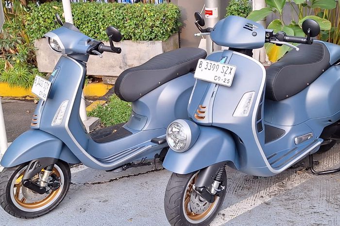 Posisi headlamp Vespa GTV 300 di atas spakbor 