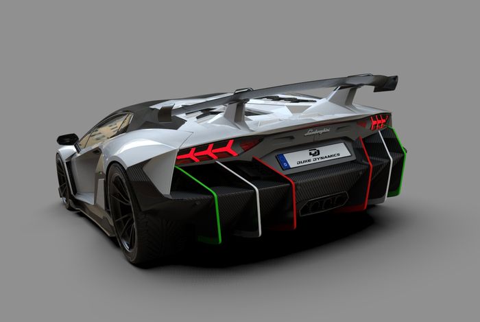 Tampilan belakang Lamborghini Aventador dikemas ala Centanario