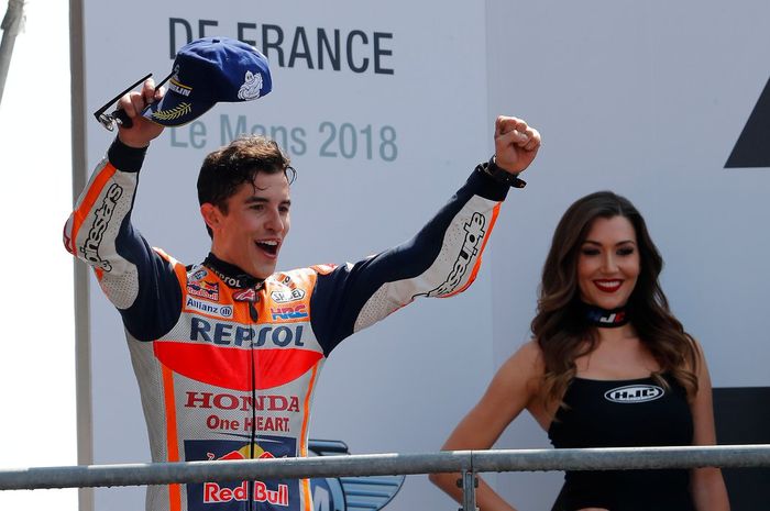 Finish pertama di MotoGP Prancis, Marc Marquez raih kemenangan ketiganya berturut-turut di musim 2018