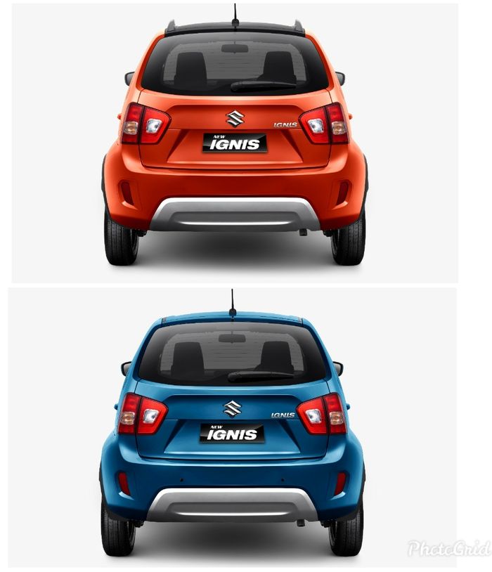 Suzuki New Ignis tipe GX (atas) dan GL (bawah)