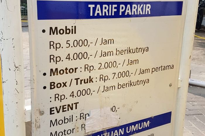 Ilustrasi tarif parkir