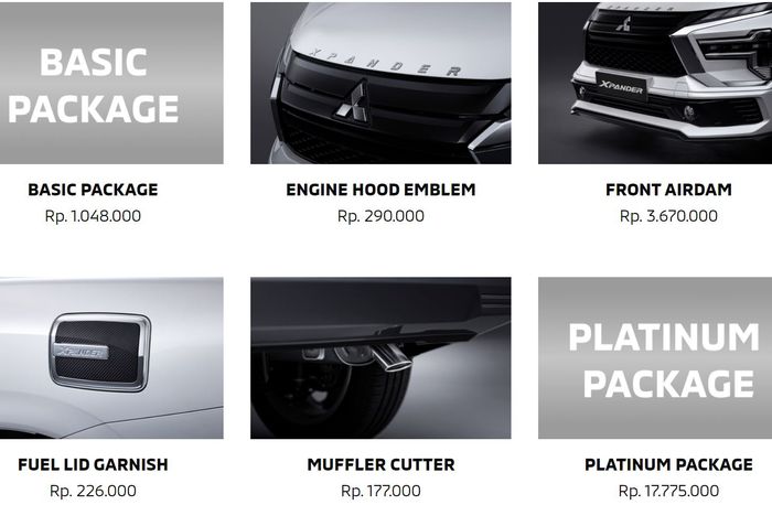 Pilihan aksesori resmi untuk Mitsubishi New Xpander di website resmi