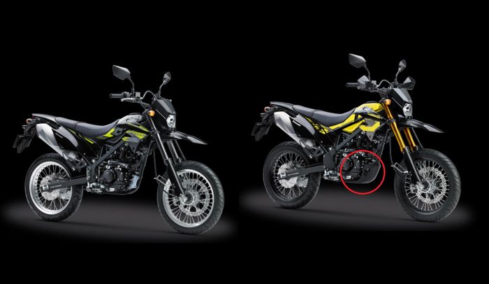 D-Tracker tipe SE (kanan) dibekali under cowl