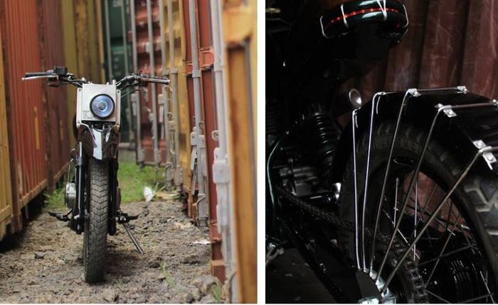 Tampilan depan serta sepatbor belakang yang diberi dudukan unik