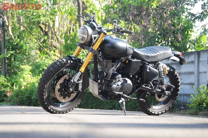 Modifikasi Royal Enfield Classic 500 scrambler