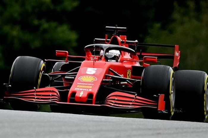 Sebastian Vettel saat menjalani free practise di Red Bull Ring, Austria 2020. Hasilnya kurang baik