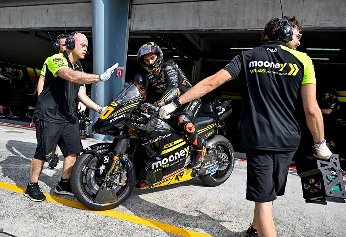 Livery Mooney VR46 Racing Team di tes MotoGP 2023 di Sirkuit Sepang