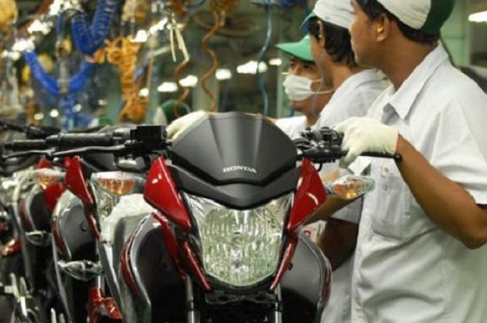 Pabrik perakitan motor Honda.