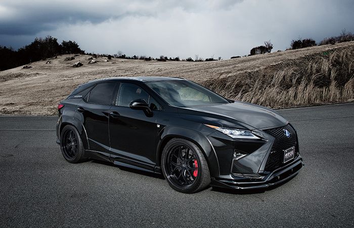 Tampilan Lexus RX 450h dibuat lebih melar berkat tambahan over fender