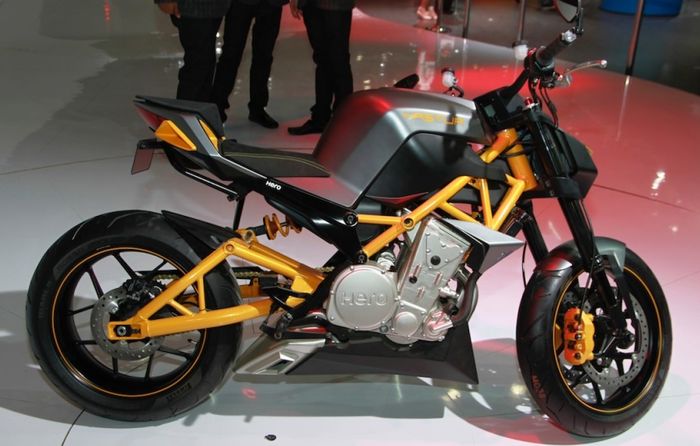 Tampilan samping kanan motor konsep Hero Hastur 620