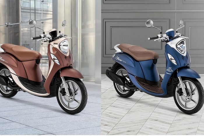 Yamaha Fino Premium (kiri) dan Fino Grande (kanan)