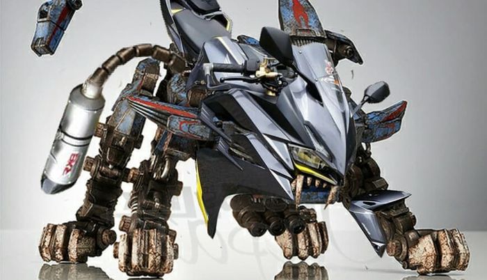 Nggak kalah keren dari Yamaha R15, tampang Honda CBR250RR jadi motobot 