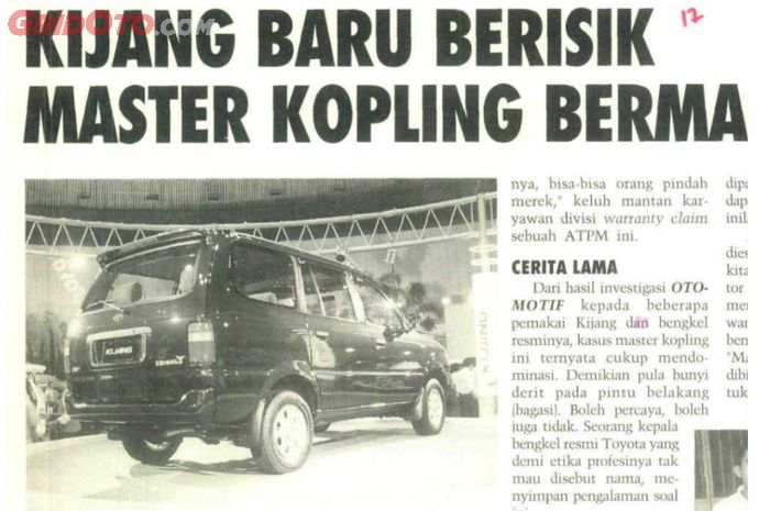 Kijang Krista lansiran 1997 koplingnya bermasalah?