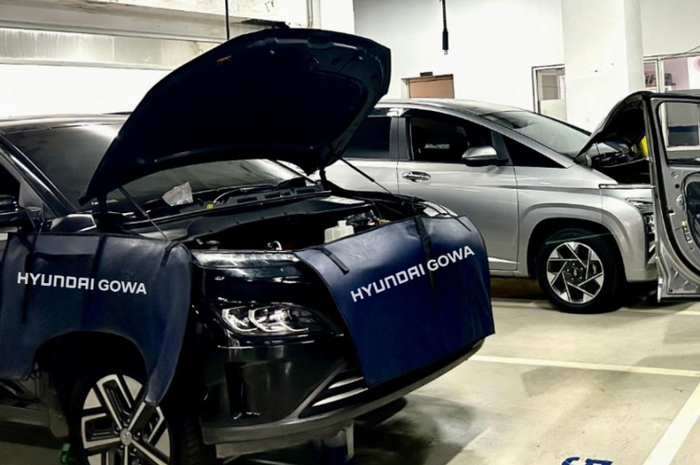 Ilustrasi servis mobil di dealer Hyundai Gowa